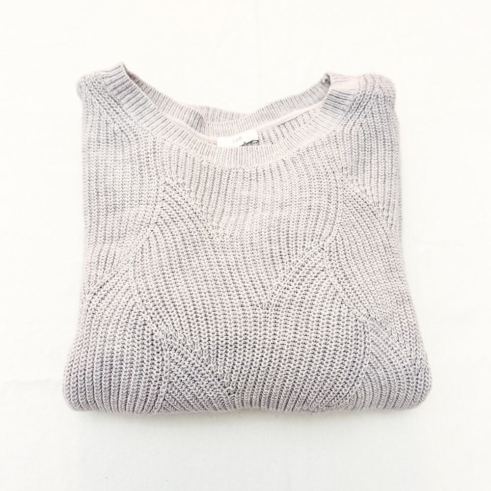 J. Jill Knit Woven Purple Long Sleeve Sweater Size XL petite